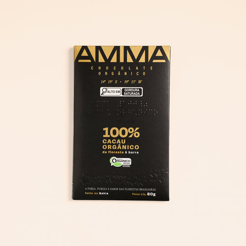 Chocolate Orgânico 100% Cacau 80g