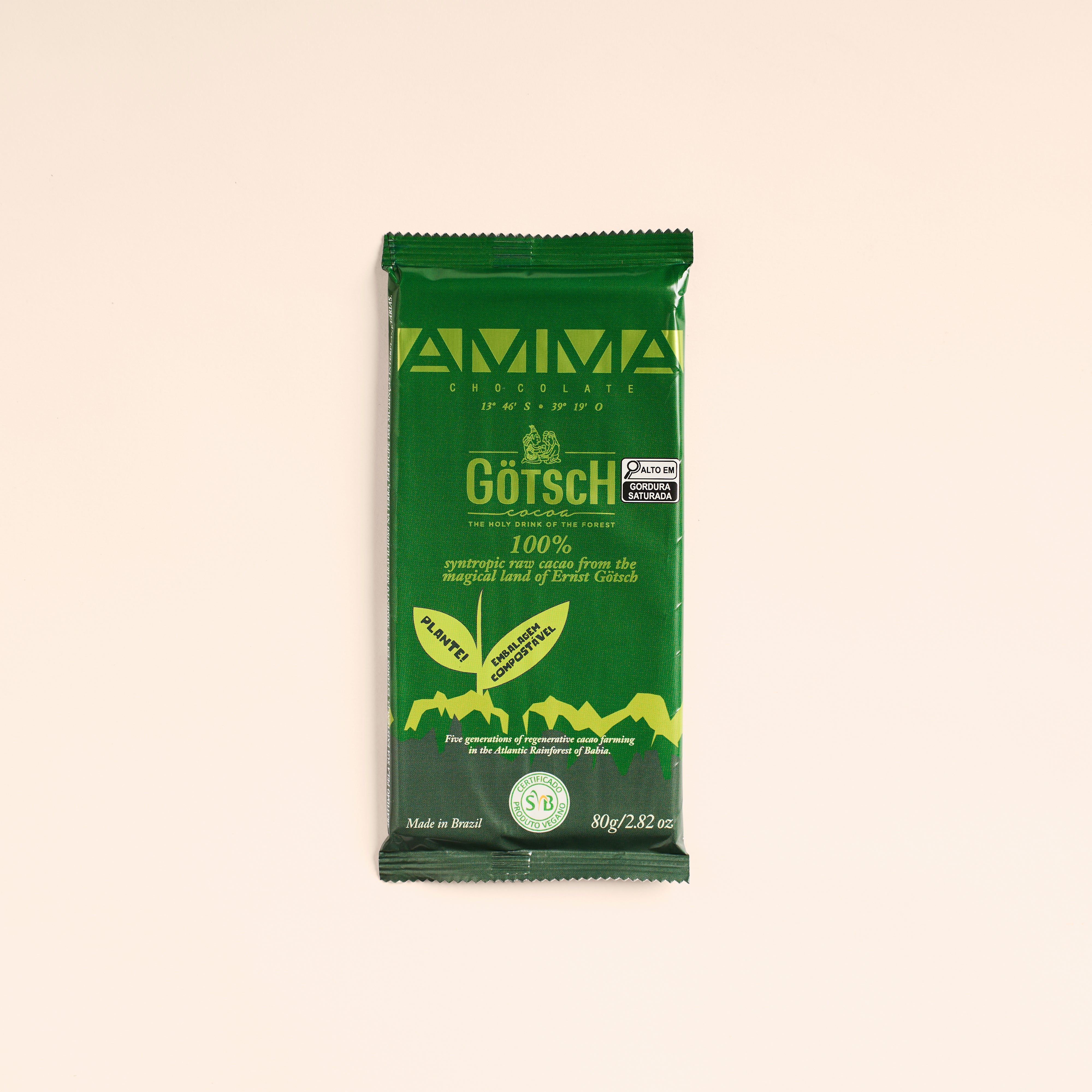 Gotsch  Chocolate 100% com Cacau Sintrópico 80g