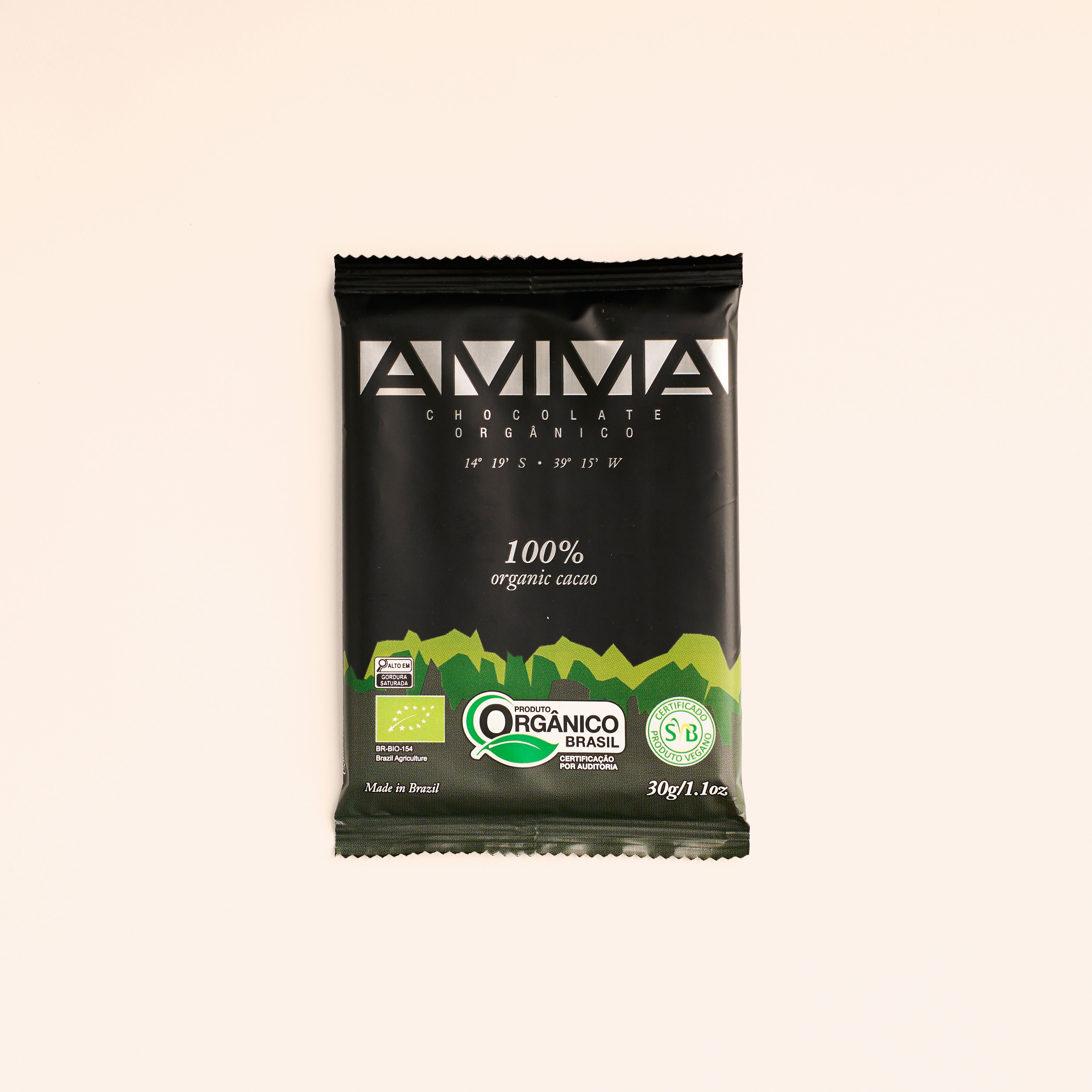 Chocolate Orgânico 100% Cacau 30g