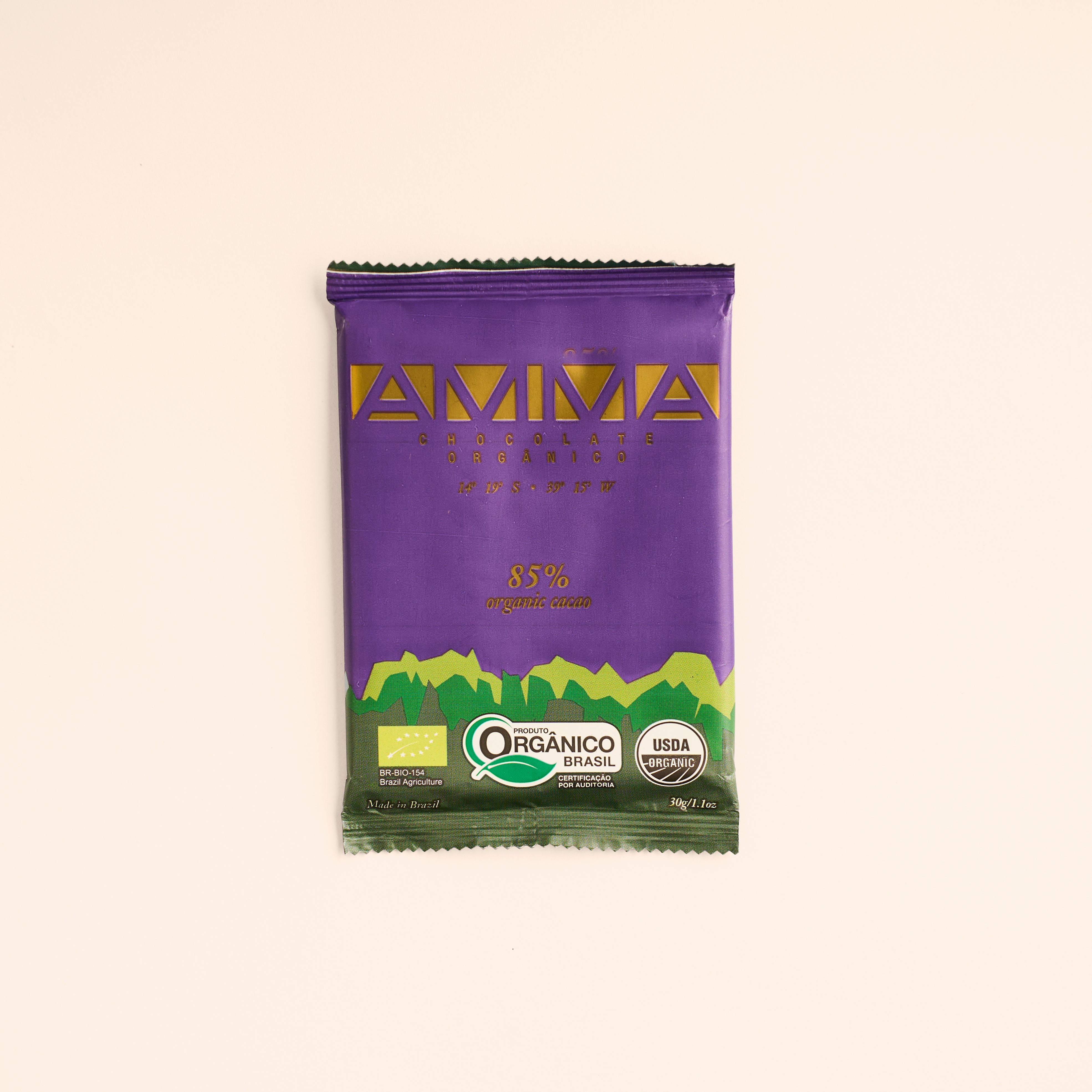 Chocolate Orgânico 85% Cacau 30g