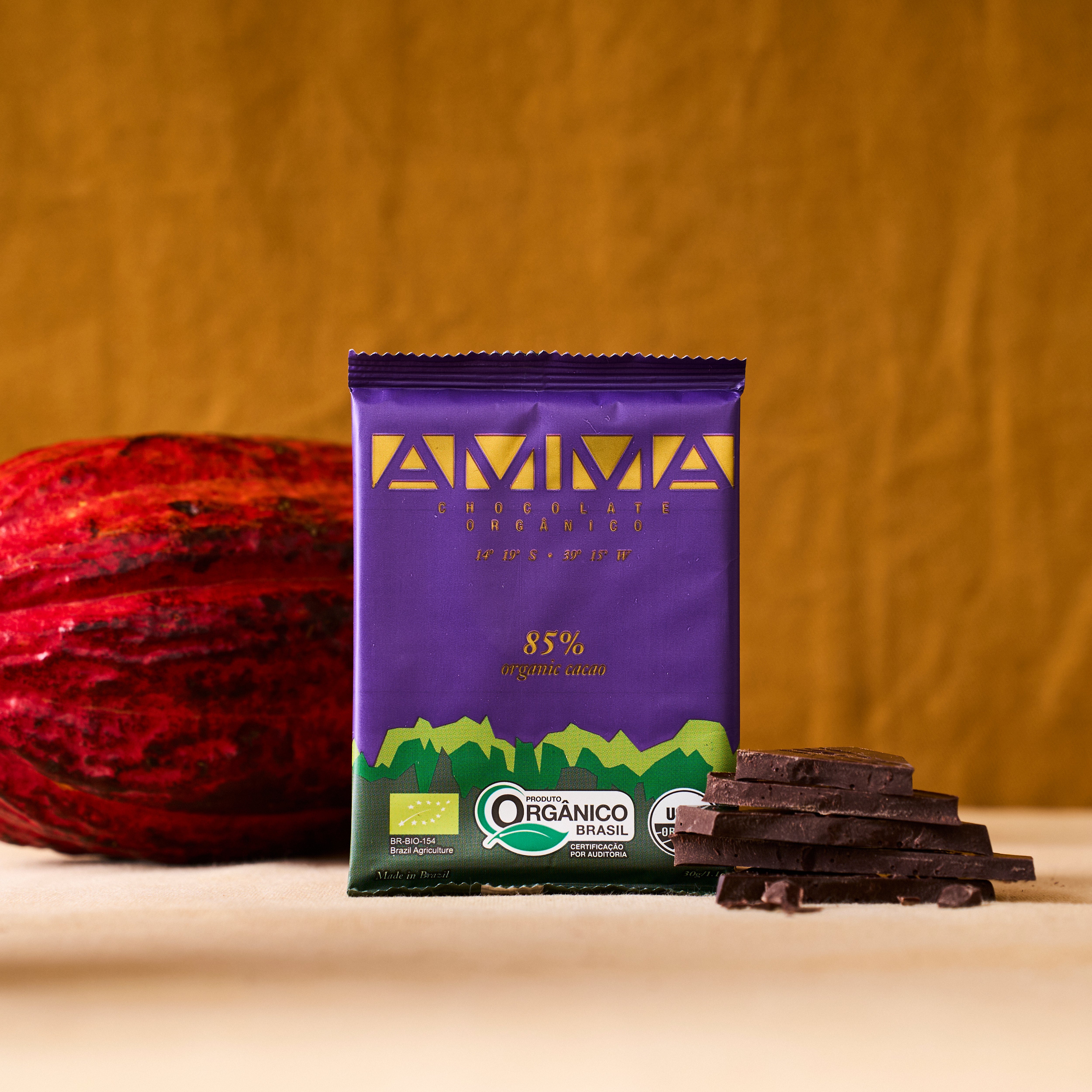 Chocolate Orgânico 85% Cacau 30g