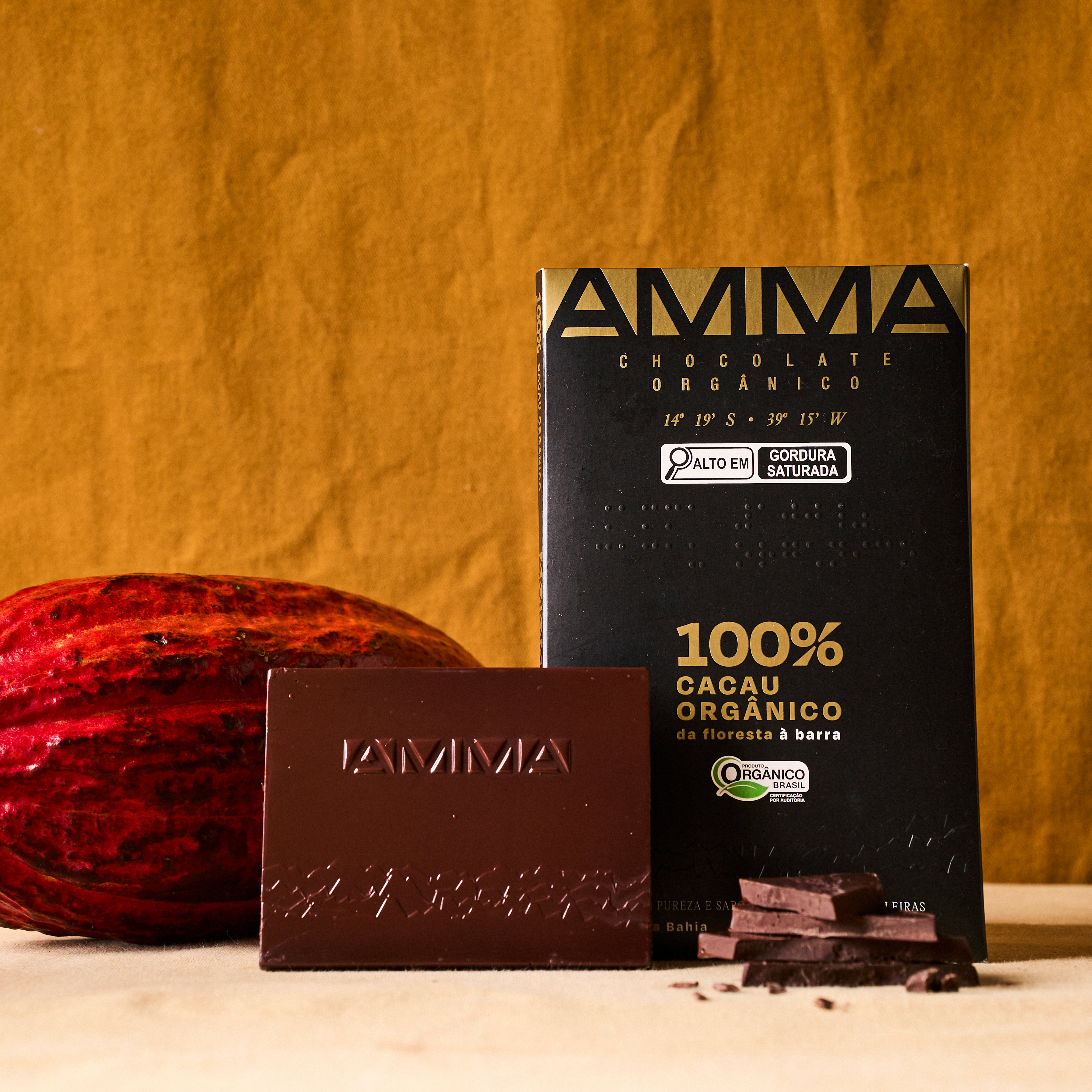 Chocolate Orgânico 100% Cacau 80g