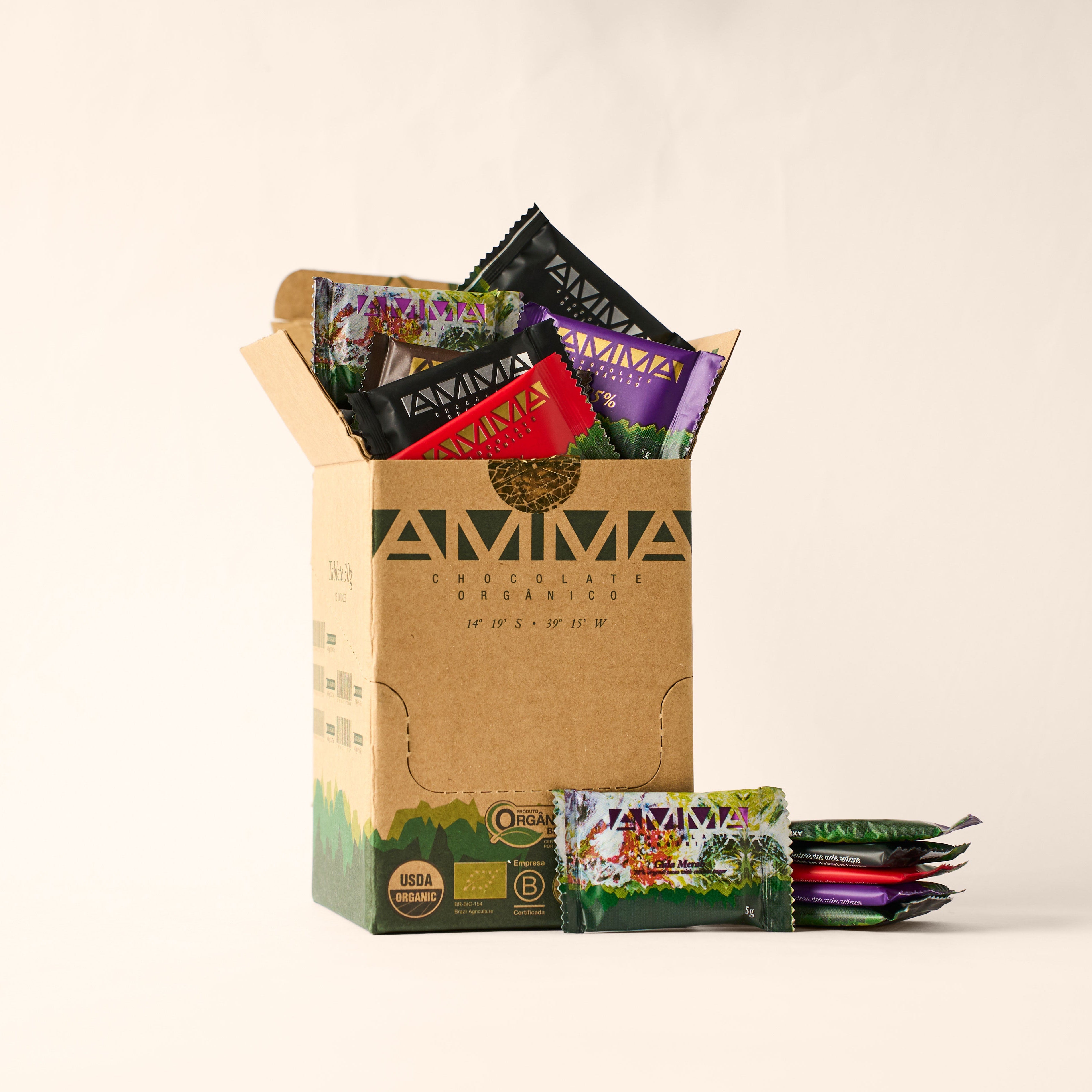 Chocolate Orgânico Sortido Square 5g  50un