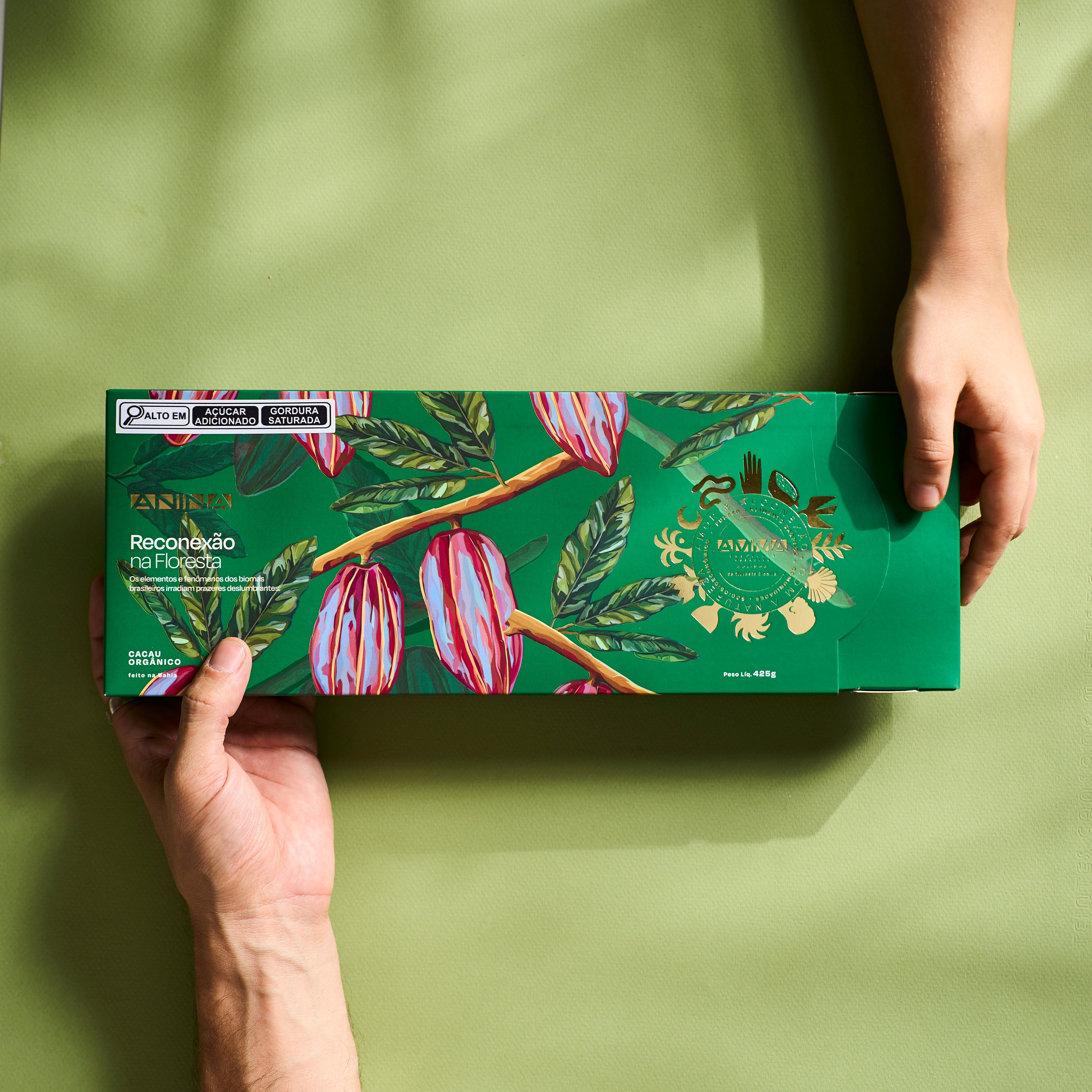 Chocolate Orgânico 60% Nibs de cacau caramelizado - Barra 425g