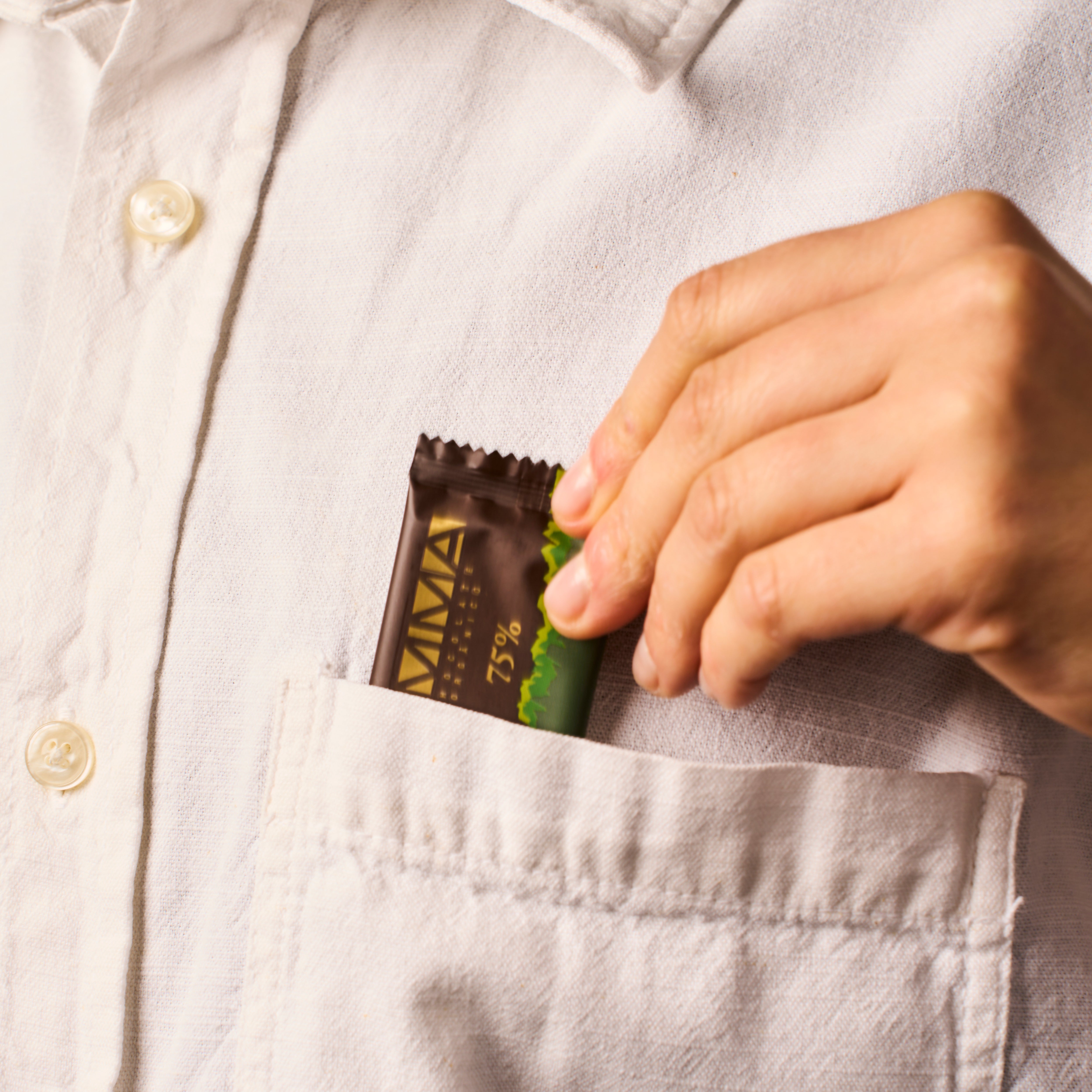 Chocolate Orgânico 75% Cacau  Square 5g  50un