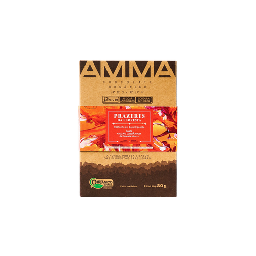 Chocolate Orgânico 50% Castanha De Caju Caramelizada 80g