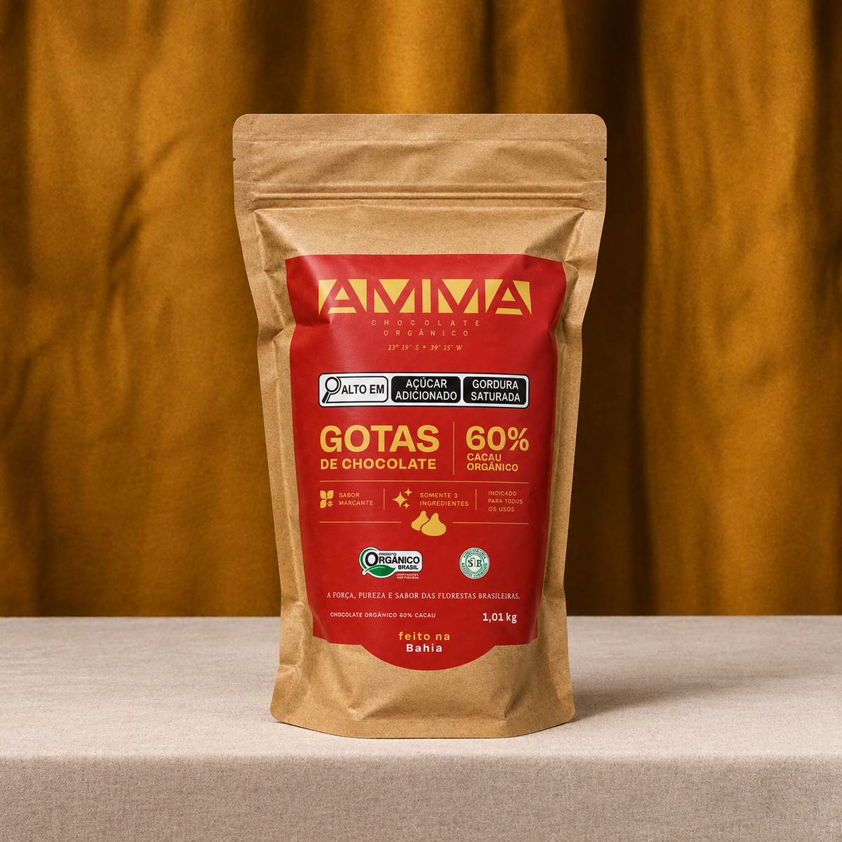Chocolate Orgânico 60% Cacau - Gotas 1kg