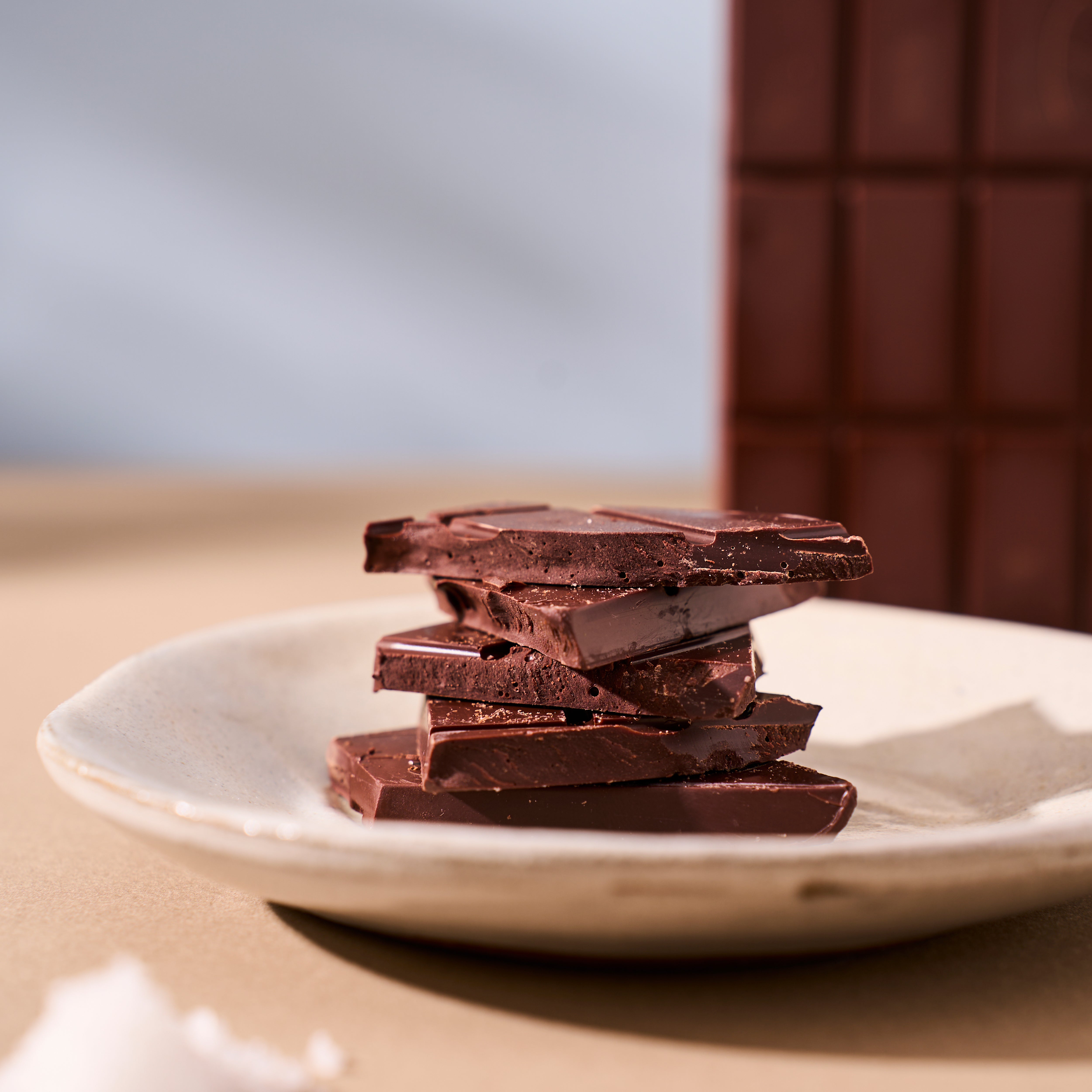 Chocolate Orgânico Flor do Mar 75% Cacau com Flor de Sal 80g