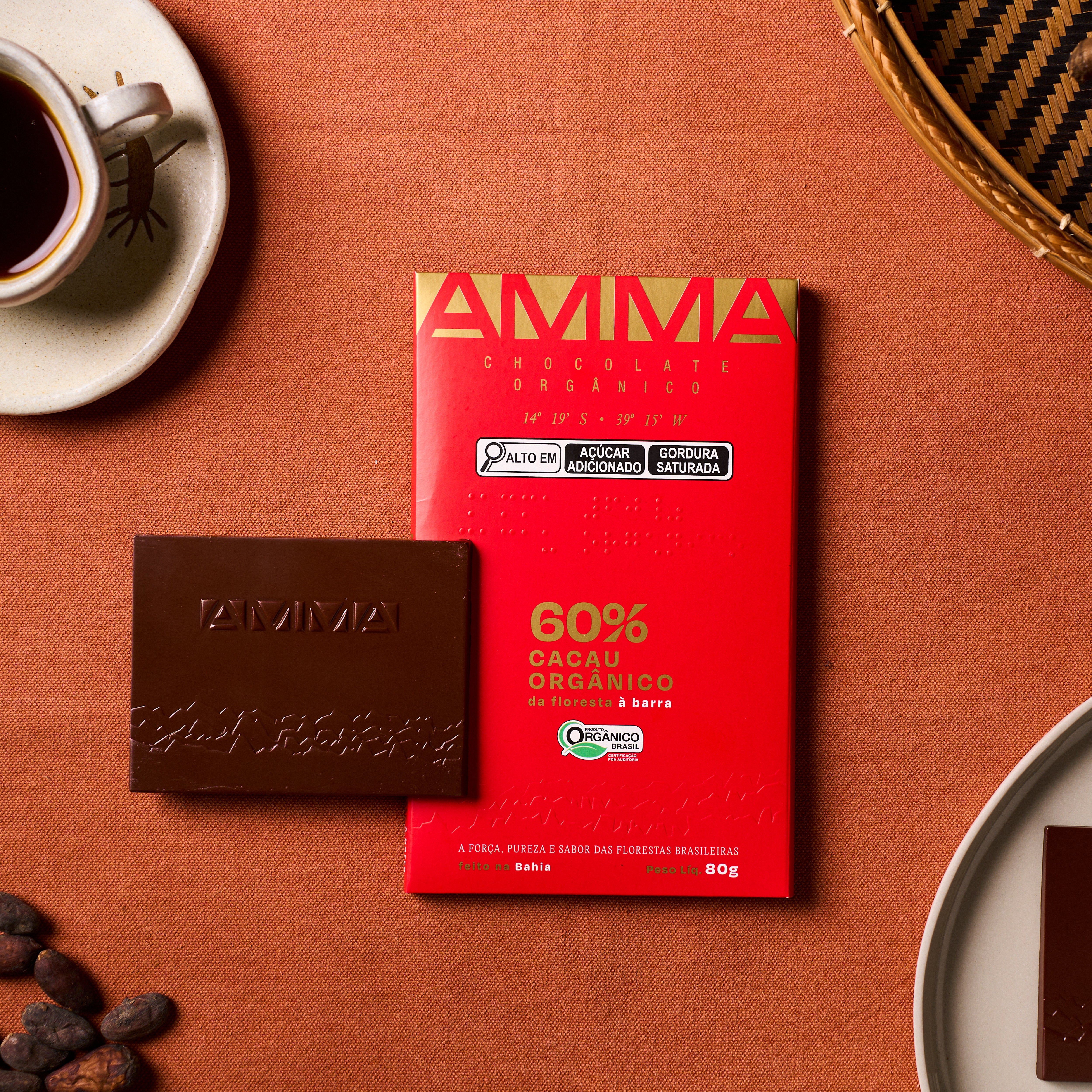 Chocolate Orgânico 60% Cacau 80g