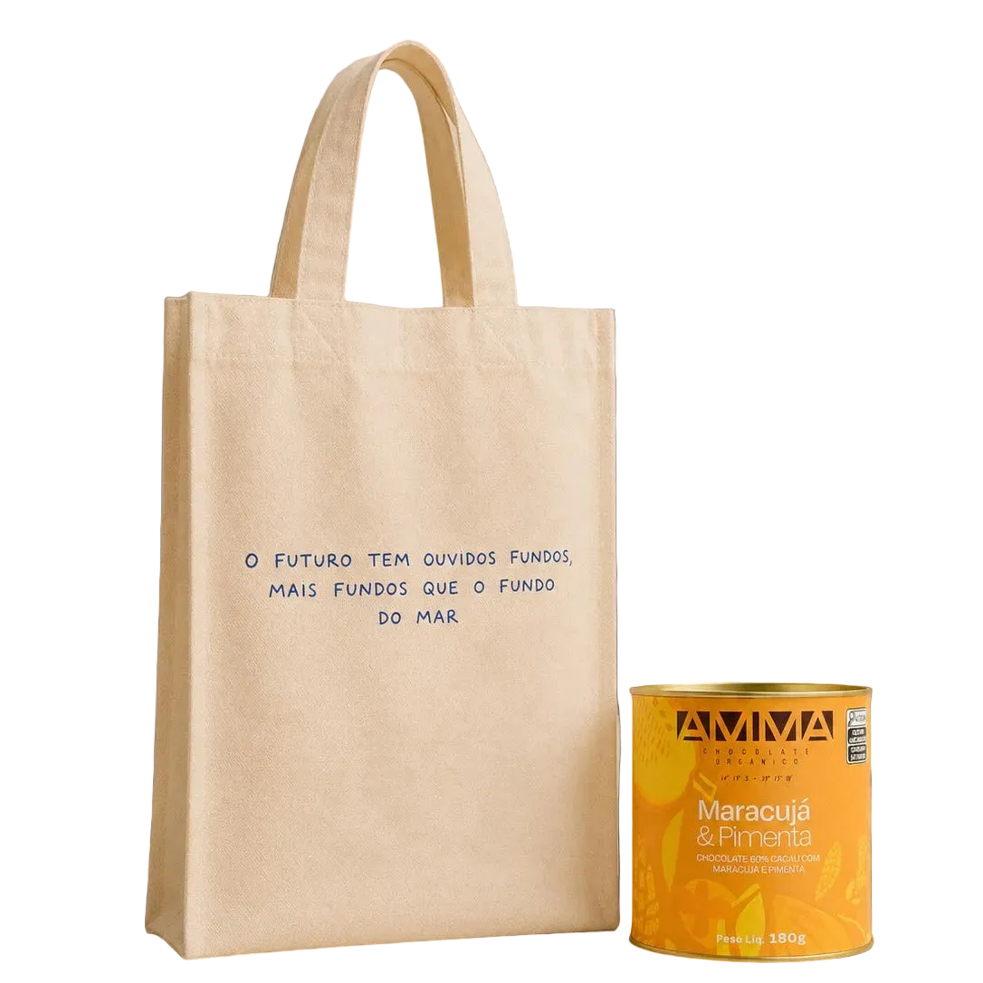 Amor que nutre - Chocolate Orgânico 60% Maracujá Com Pimenta - Lata 180g