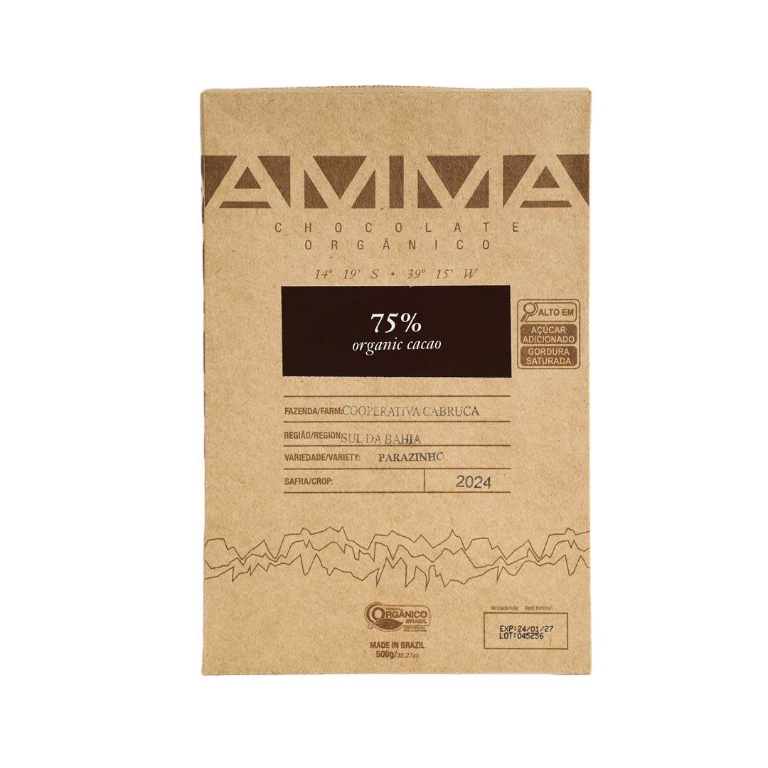 Chocolate Orgânico 75% Cacau 500g