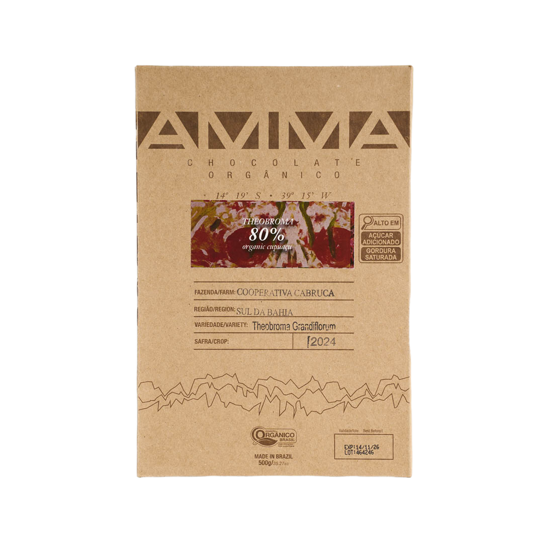 Chocolate Orgânico Theobroma grandiflorum 80% Cupuaçu 500g