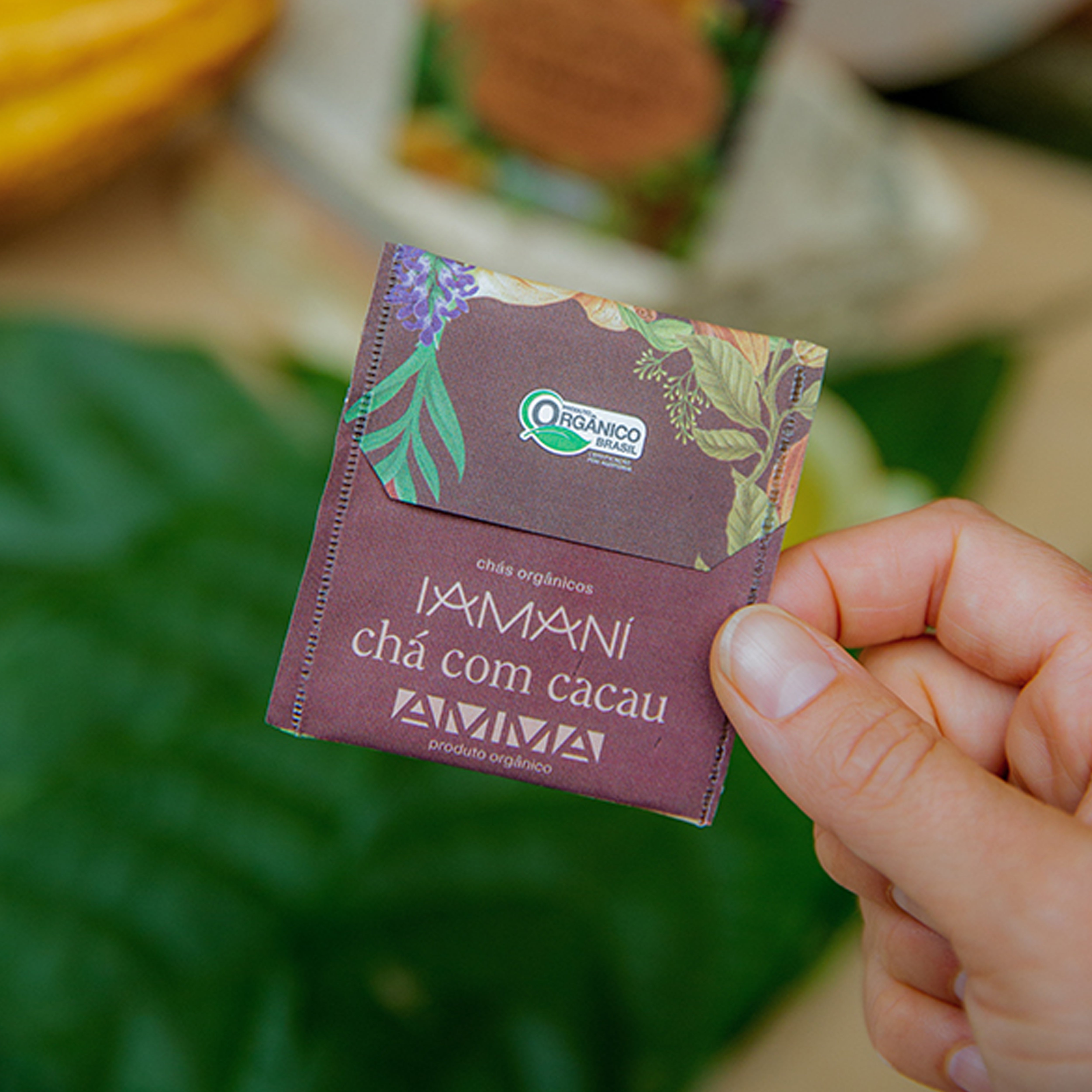 Chá Orgânico com Cacau AMMA - 15 sachês 1,5g