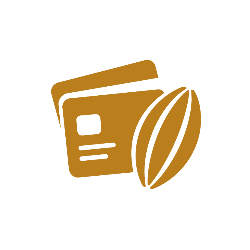 Ícone parcelamento dourado