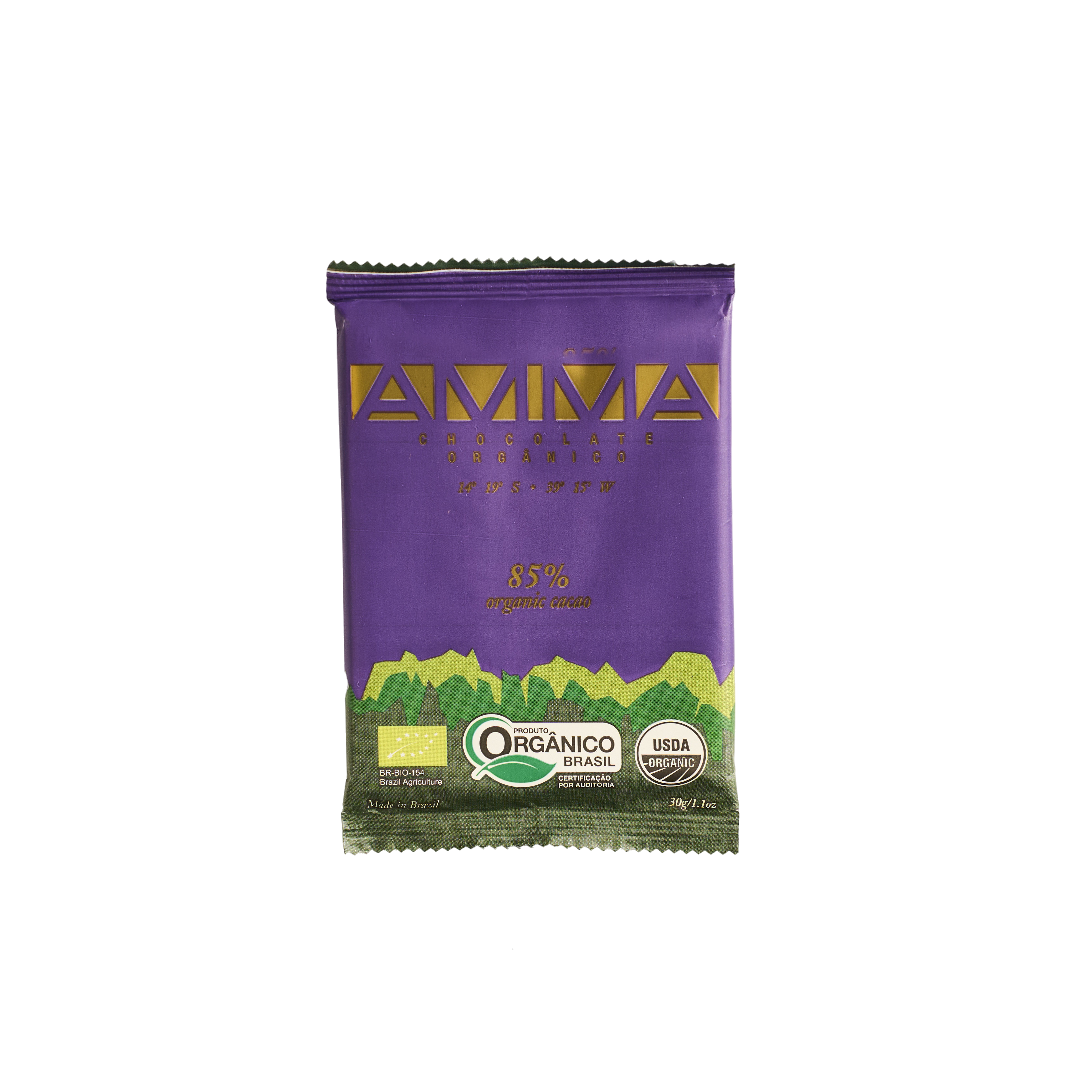 Chocolate Orgânico 85% Cacau 30g