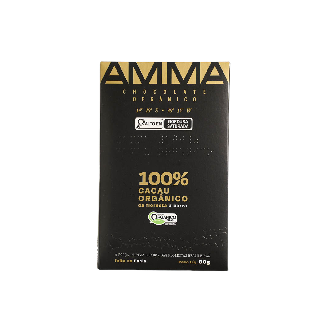Chocolate Orgânico 100% Cacau 80g