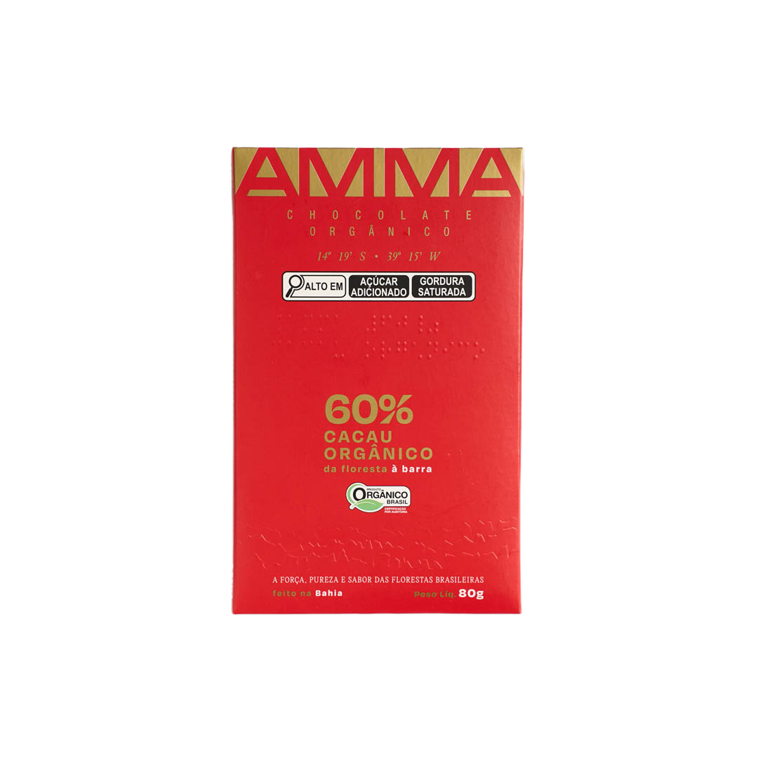 Chocolate Orgânico 60% Cacau 80g