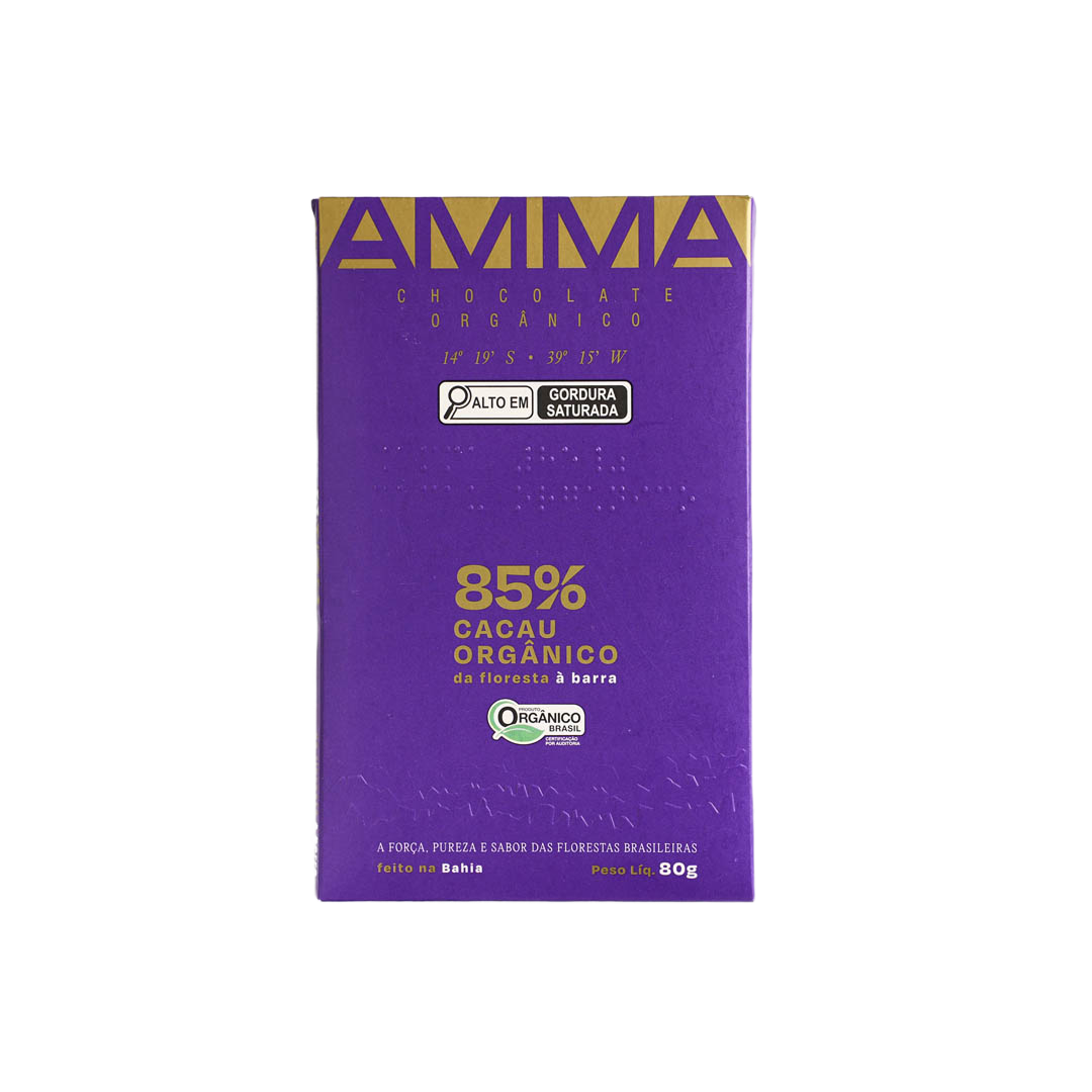 Chocolate Orgânico 85% Cacau 80g