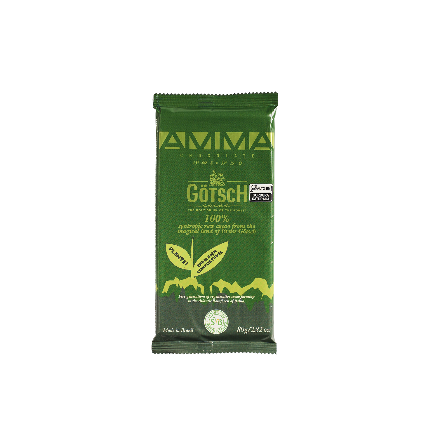 Gotsch - Chocolate 100% com Cacau Sintrópico 80g