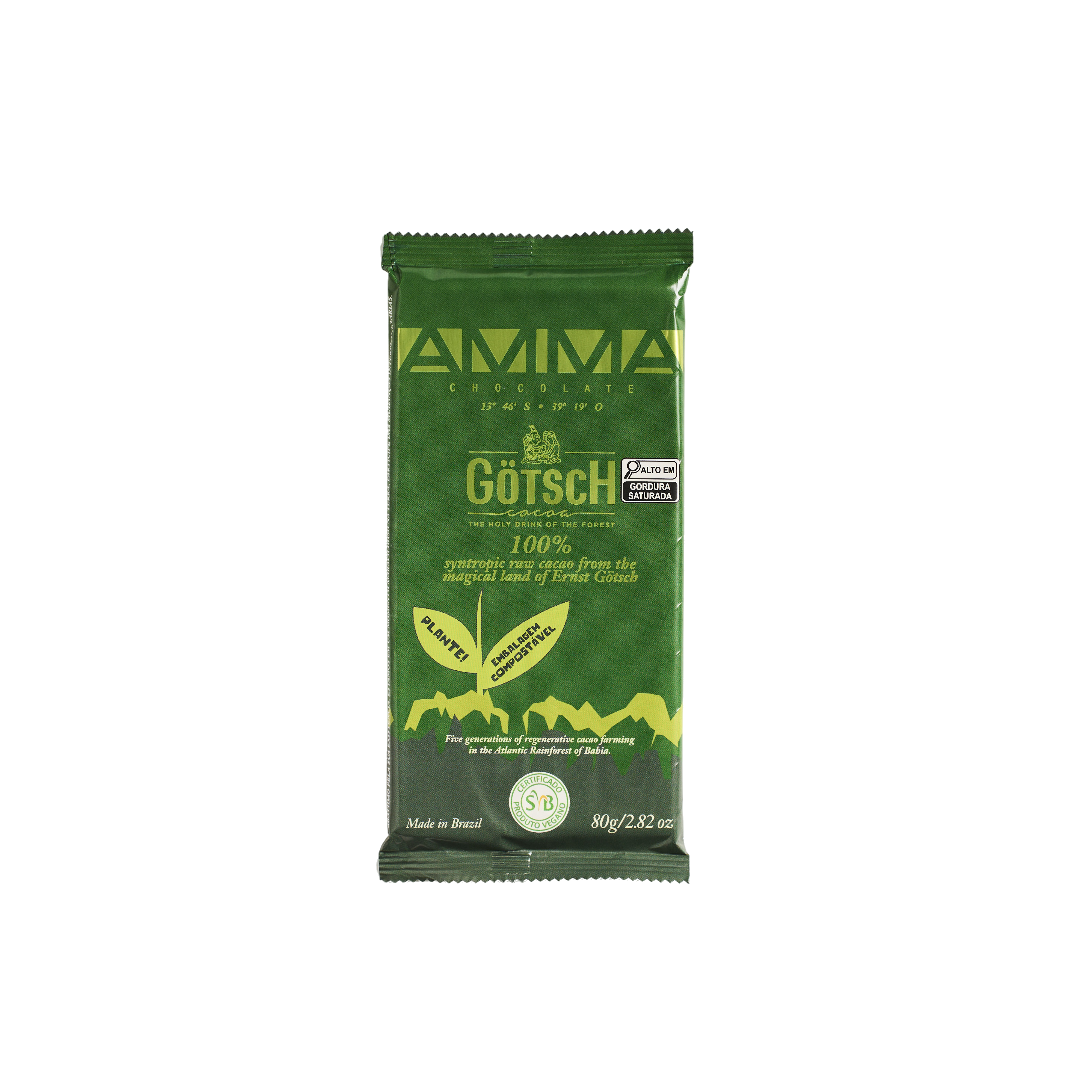 Gotsch - Chocolate 100% com Cacau Sintrópico 80g