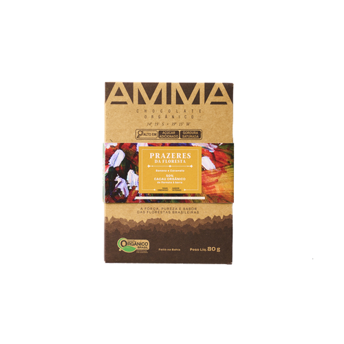 Chocolate Orgânico 50% Castanha De Caju, Banana e Caramelo 80g