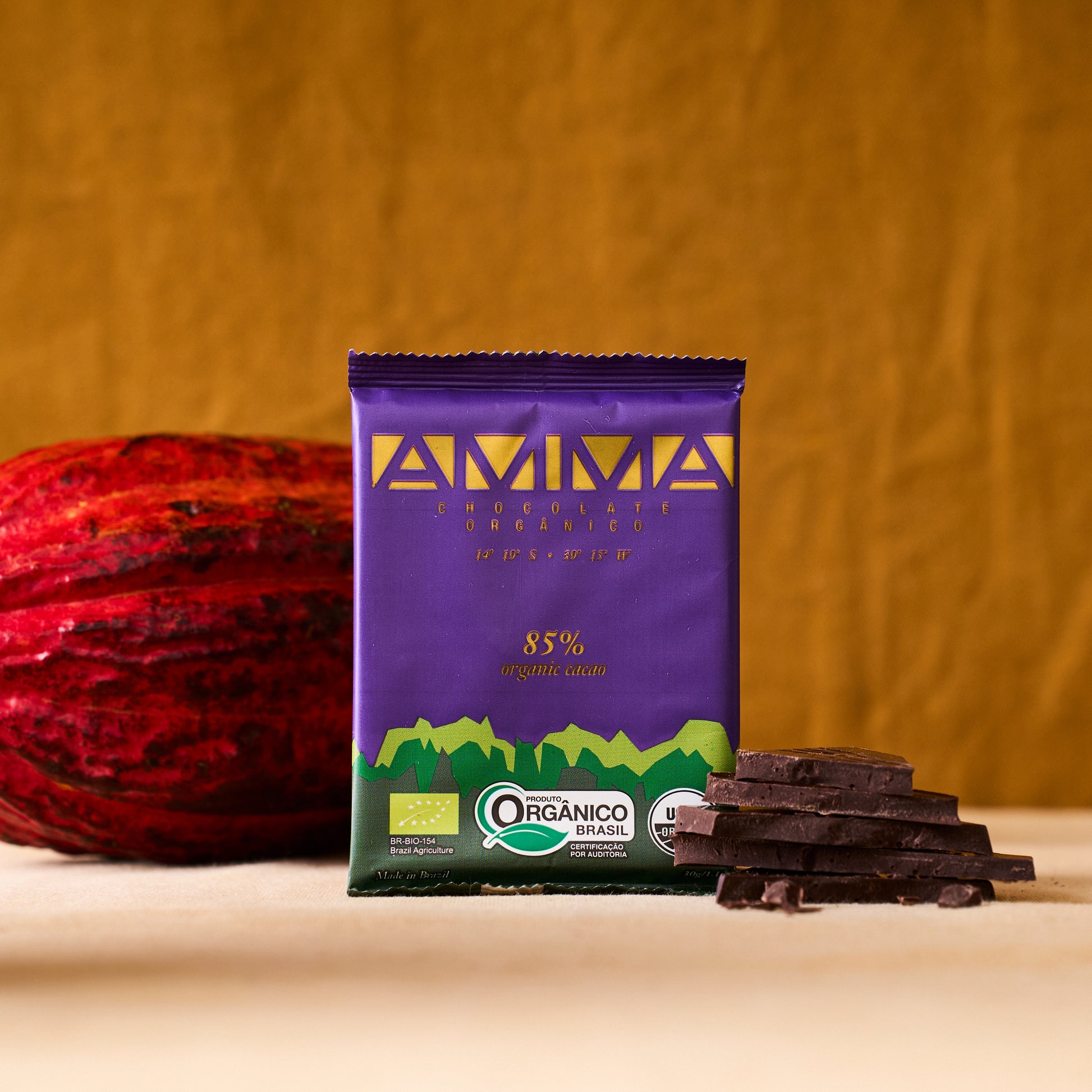 Chocolate Orgânico 85% Cacau 30g