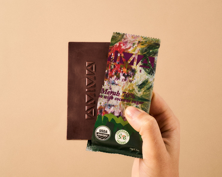 Chocolate Orgânico Gula Merah 70% Cacau com Açúcar de Coco 30g