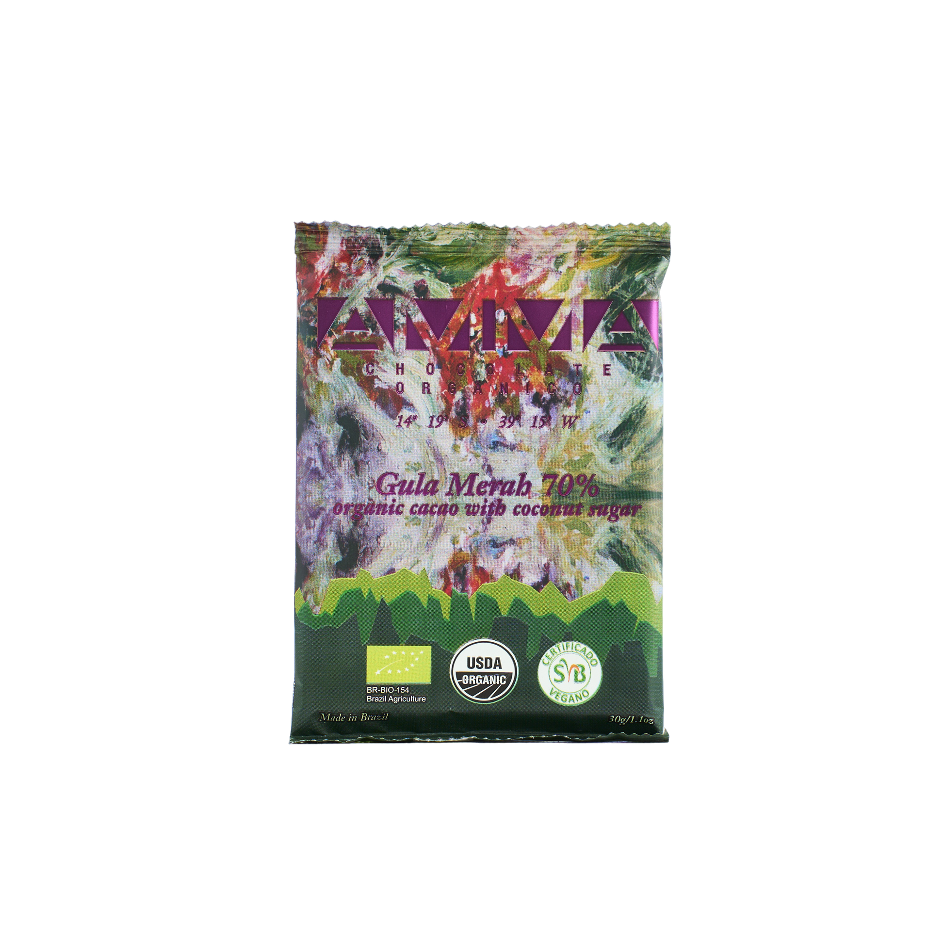 Chocolate Orgânico Gula Merah com Açúcar de Coco 30g