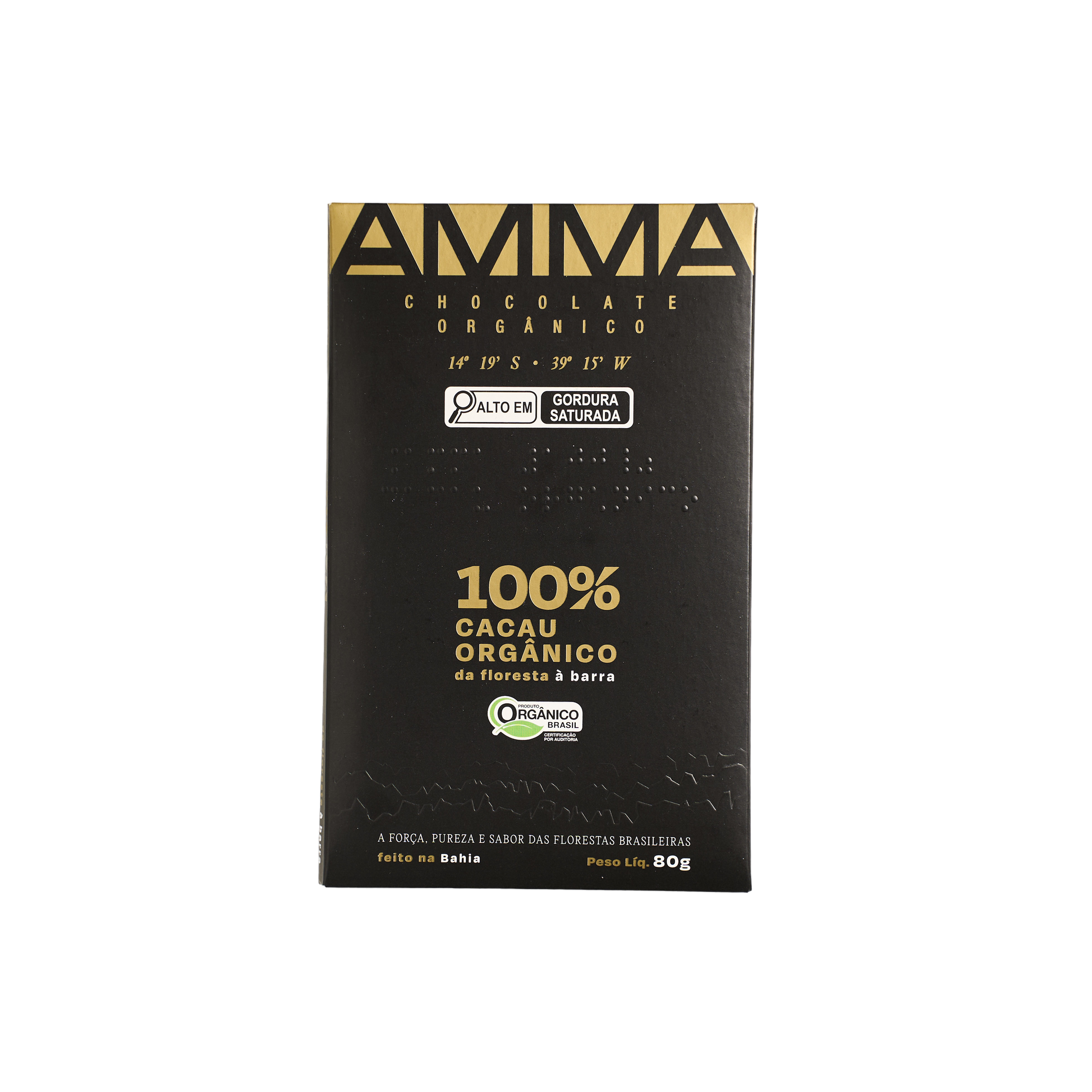 Chocolate Orgânico 100% Cacau 80g