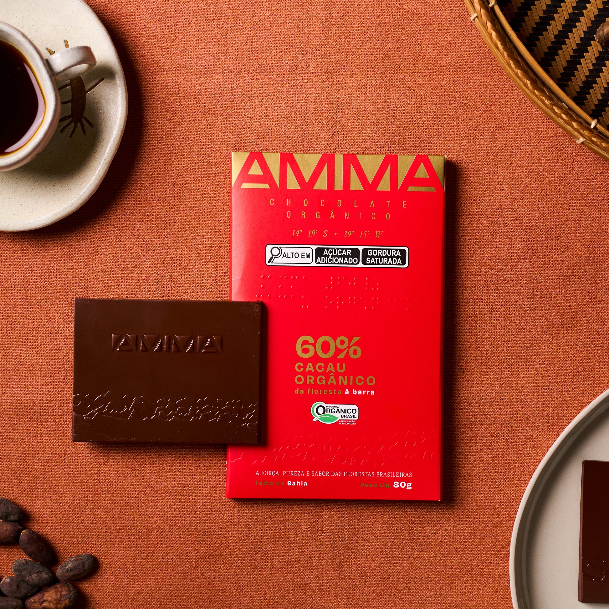 Chocolate Orgânico 60% Cacau 80g