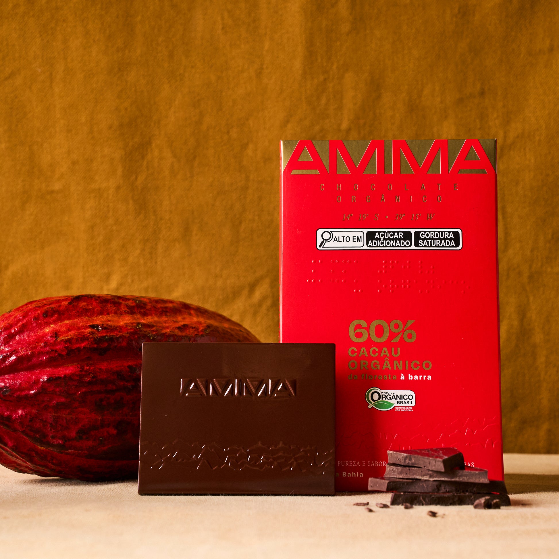 Chocolate Orgânico 60% Cacau 80g