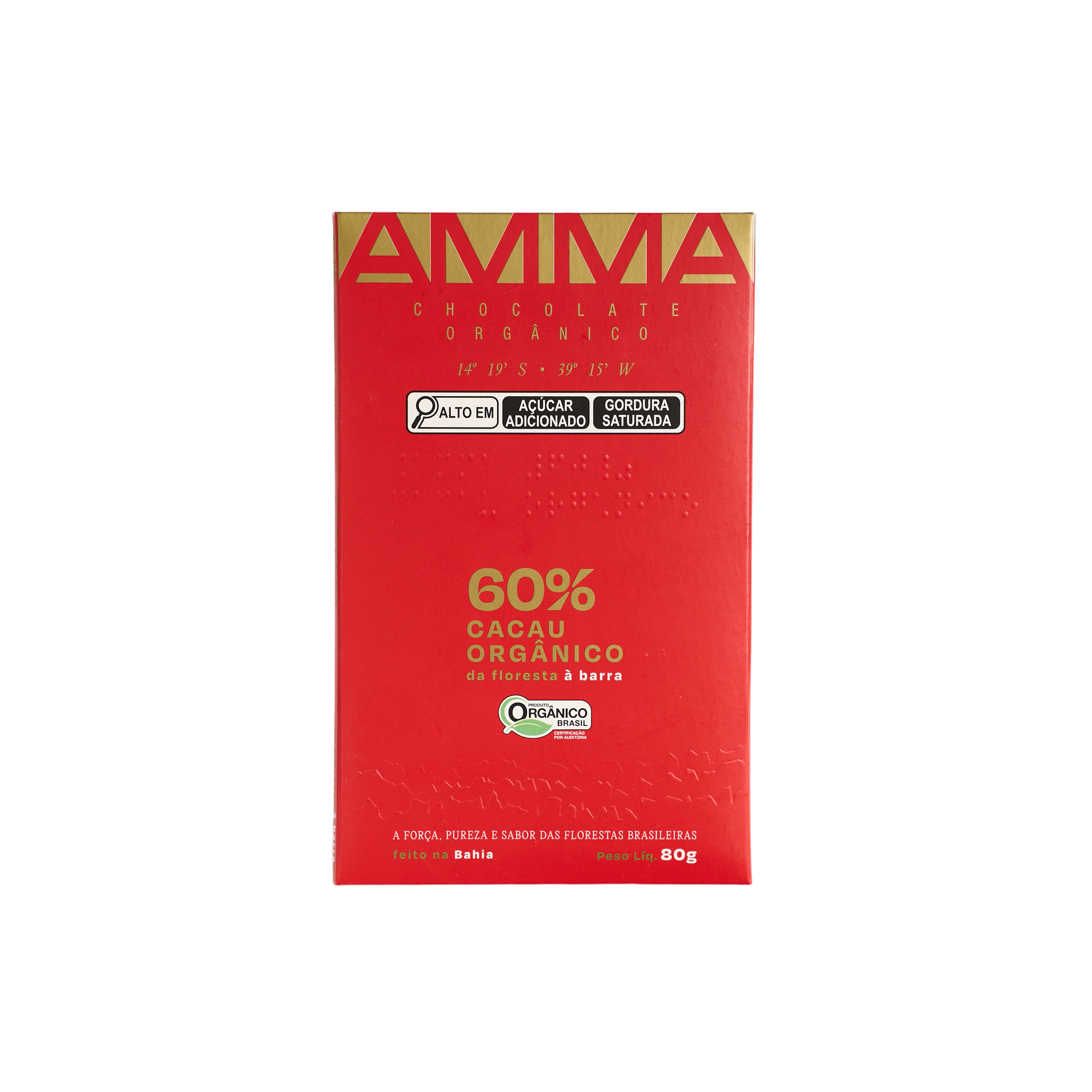 Chocolate Orgânico 60% Cacau 80g