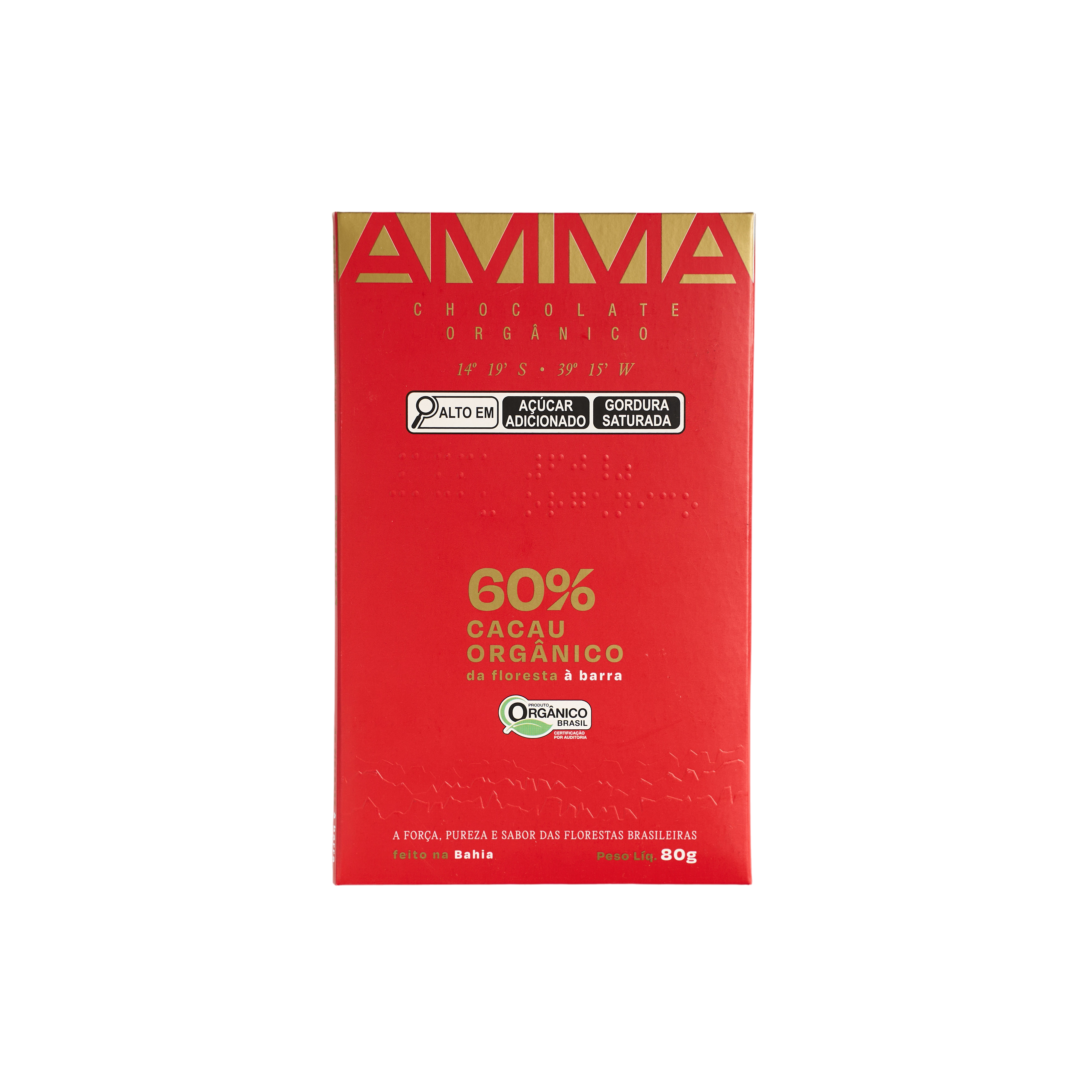 Chocolate Orgânico 60% Cacau 80g