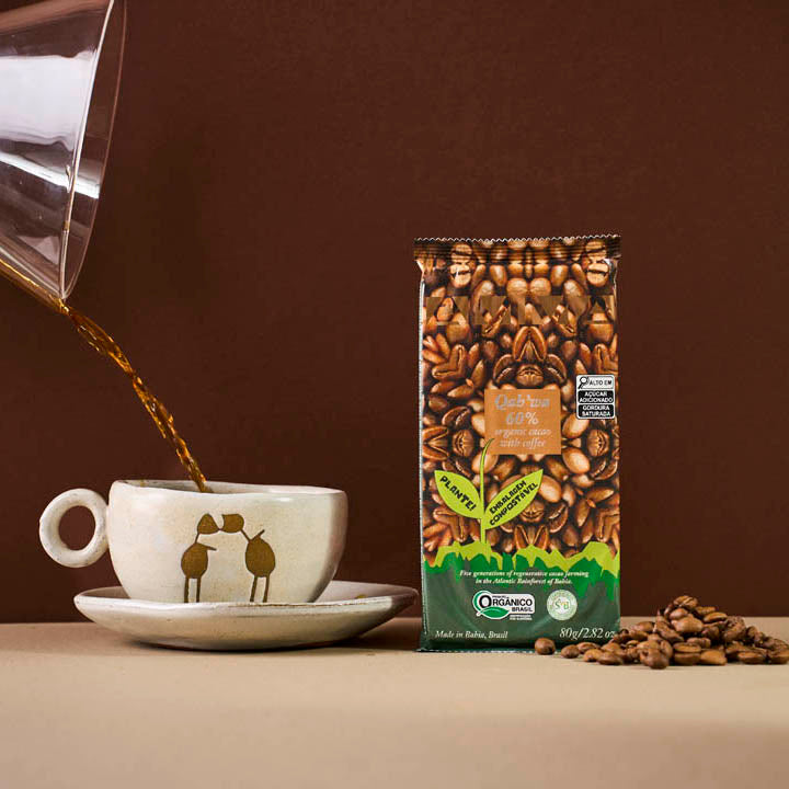 Chocolate Orgânico Qahwa 60% Cacau com Café 80g