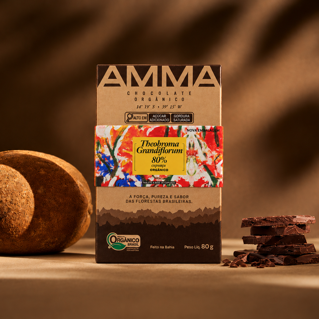 Theobroma grandiflorum Orgânico 80% Cupuaçu 80g